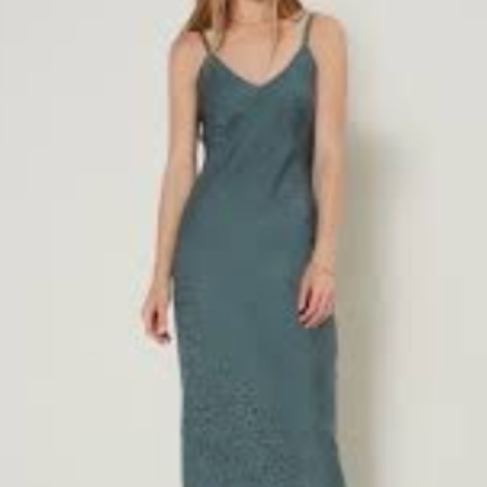 Current Air Leopard Jacquard Silk Midi Dress Size Medium